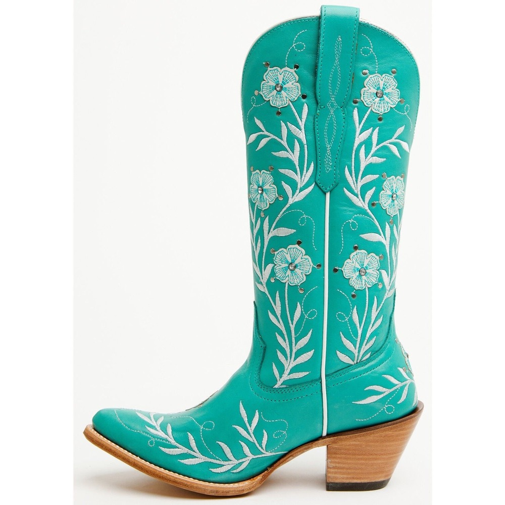 Ariat Romance Floral Embroidered Boho Turquoise Tall Western Boots Women's 9 - Picture 3 of 15